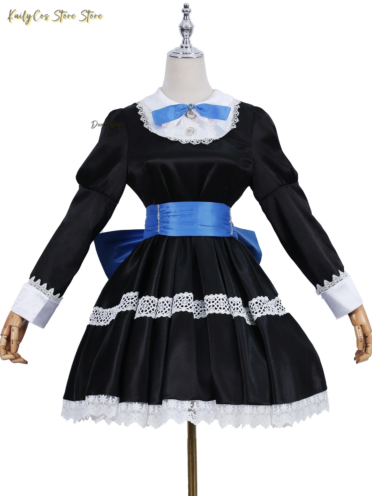 Anime Panty & Stocking With Garterbelt Younger Sister Anarchy Stocking Cosplay Costume Gothic Maid Lolita Dress Wig Long Socks - Image 4