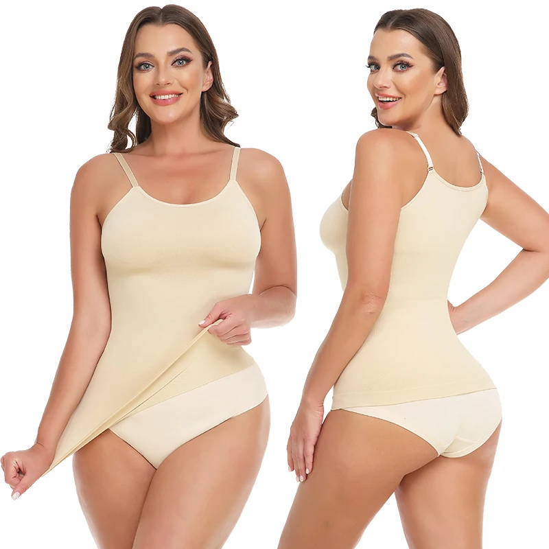 Seamless Camisole Vest Shapewear Bodysuit for Women Tummy Control Butt Lifting Body Shaper Smooth Invisible Slimming Underwear