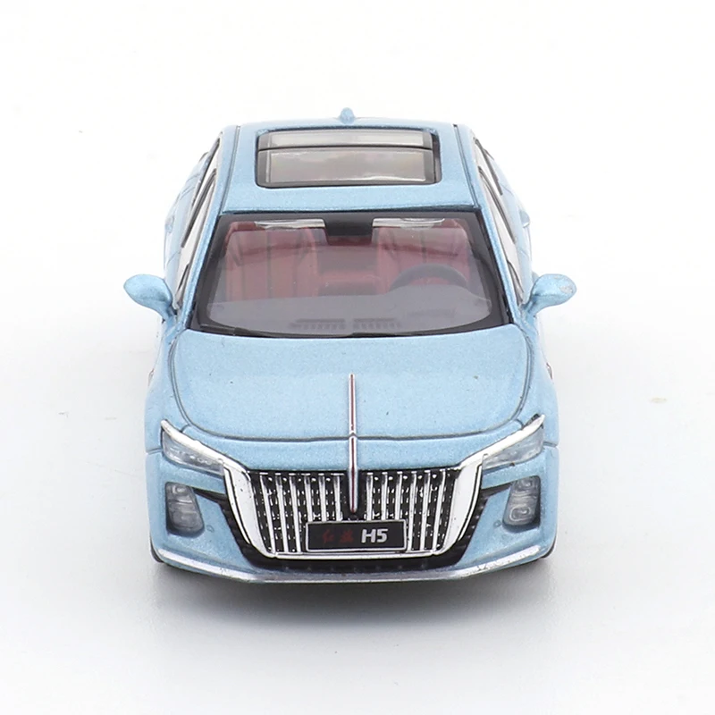 XCARTOYS-vehículo de Motor de aleación de coche azul Aurora para niños, modelo de Metal fundido a presión, Hongqi H5 de segunda generación, juguetes de regalo de Navidad para niños, 1/64