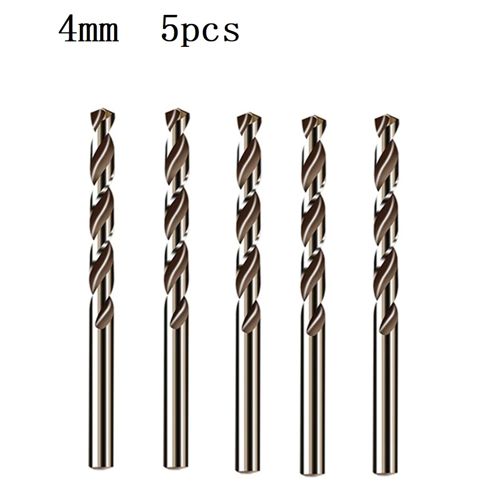 5pcs HSS M35 Cobalt Auger Drill Bit 1/1.5/2/2.5/3/3.5/4mm 135 Degree Split Point Tip For Stainless Steel Metal Wood Hole Cutter