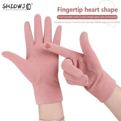 1Pair Motorcycle Winter Warm Gloves Thick Velvet Touch Screen Ladies Full Finger Mittens Fashion Female Cycling Cold Proof Glove