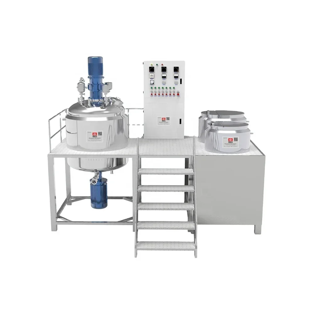 

Stationary Vacuum Emulsification Blender High Pressure Mixing Tank High Shear Homogenizer With Oil Pot/water Pot