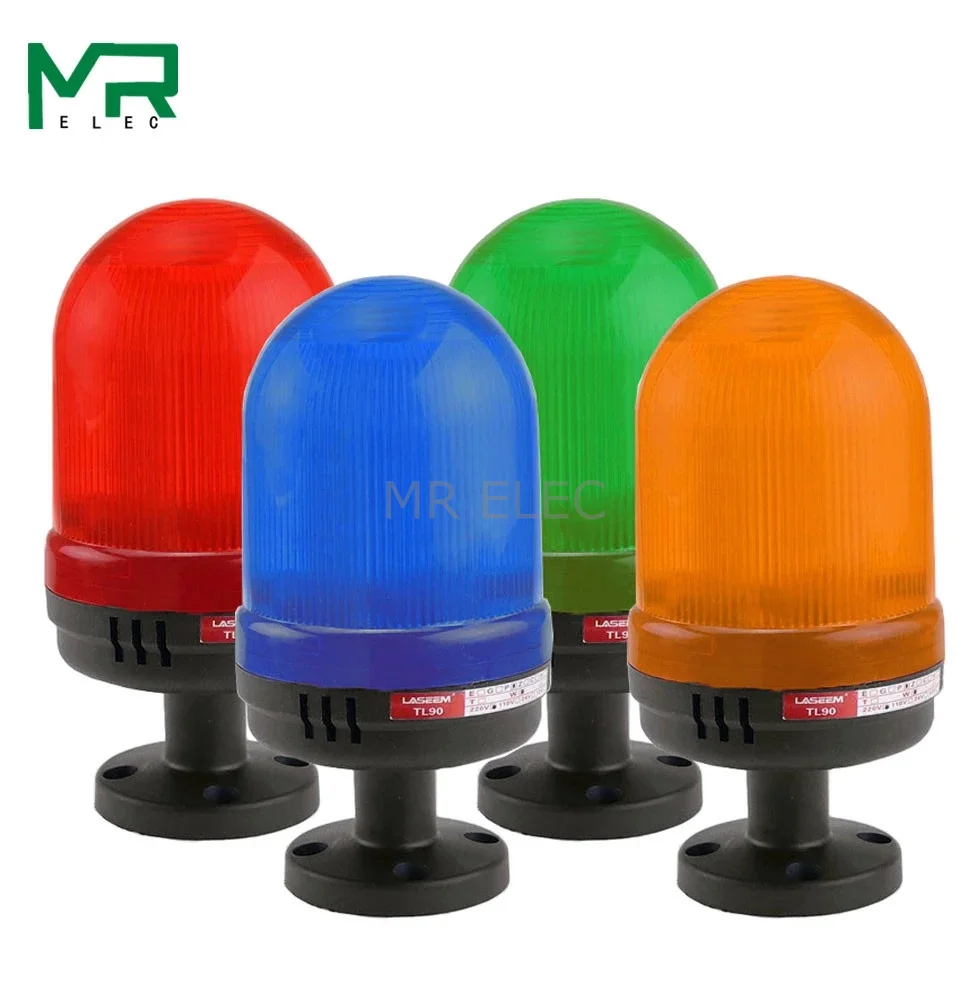 LED mit Sound Strobe Signal Warnleuchte gelb blau rot grün LED Warnleuchte 12V 24V 110V 220V