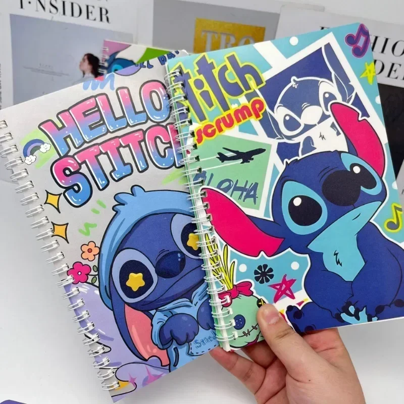 Anime Disney Stitch notatnik Cute Cartoon Stitch Kawaii cewka książka pamiętnik materiały edukacyjne artykuły biurowe prezenty świąteczne dla dzieci