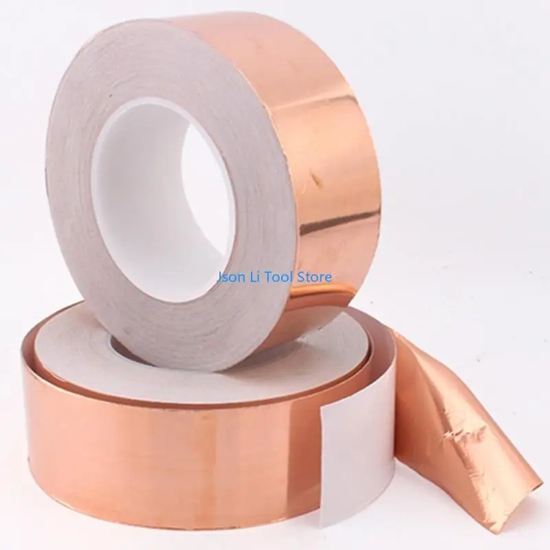 Y08D DIY เดี่ยวตัวนำทองแดงฟอยล์เทปเทปกาวโล่ป้องกันเทป