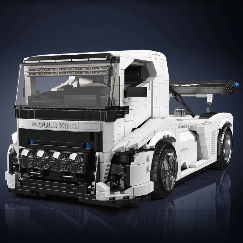 Mould King 10036 Technical Car Toys The MOC White Knight Truck Building Block Assembly Car Model Brick Set Kids Christmas Gift
