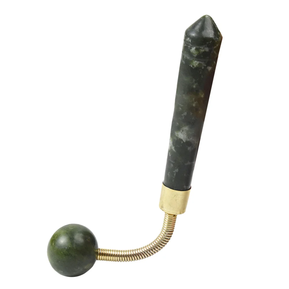 

Jade Massage Hammer Spring-Loaded Acupoint Percussion Tool Portable Handheld Body Muscle Relaxation Stick For Back Neck