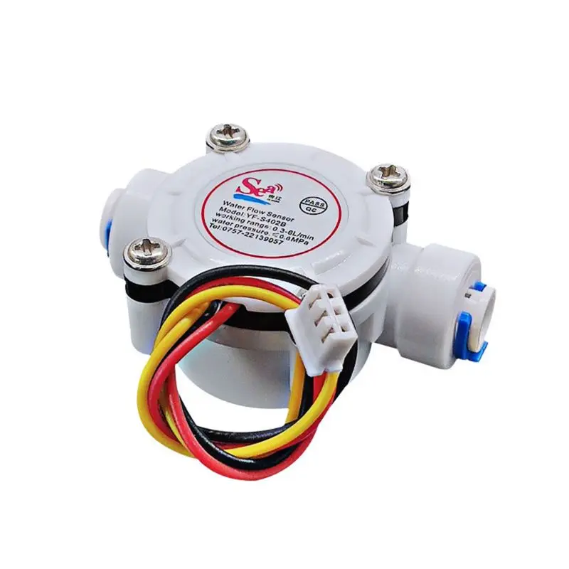 Easy to Install  2 Points PE Pipe Water Flow Sensor Hall Flowmeter Easy to Install  G 1/4\