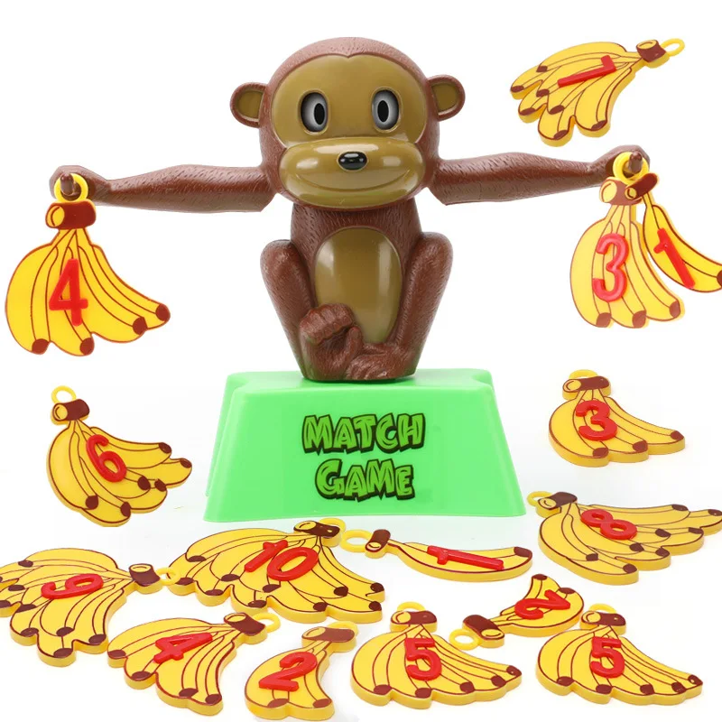 Banana Monkey Numbers Scales Math Addition Subtraction Montessori Toys Juguetes Montessori 3 Años Math Toys for Kids Abacus