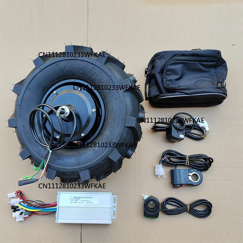 14 36/48V 500W Low Speed Gear Motor, Agricultural Wheel Throttle Controller Kit with Reverse