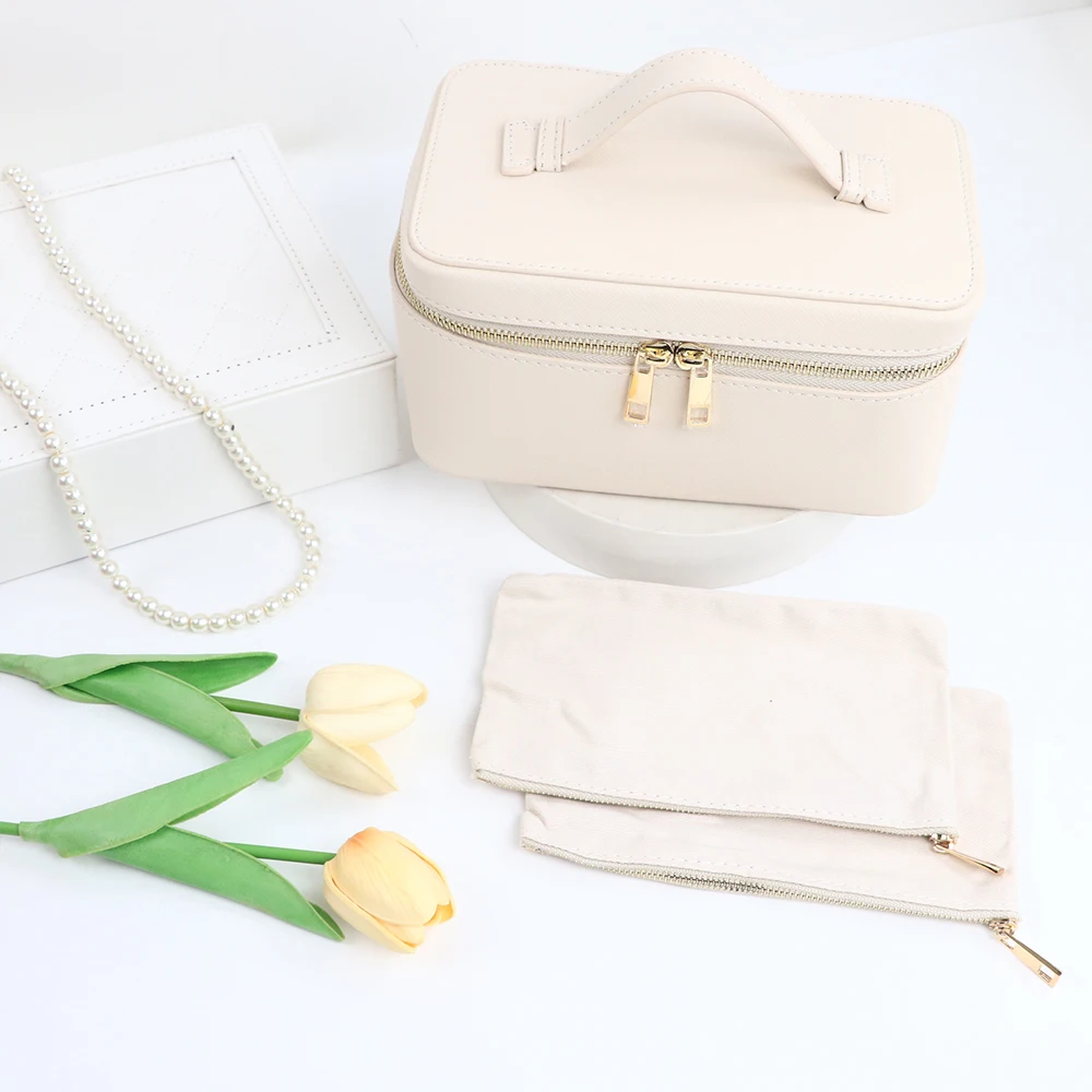 Personalisierte Echtleder-Reise-Badproduktbox für Damen, Tragbare Hängende Kosmetiktasche, Multi-Set-Kosmetiktasche – Detail 6