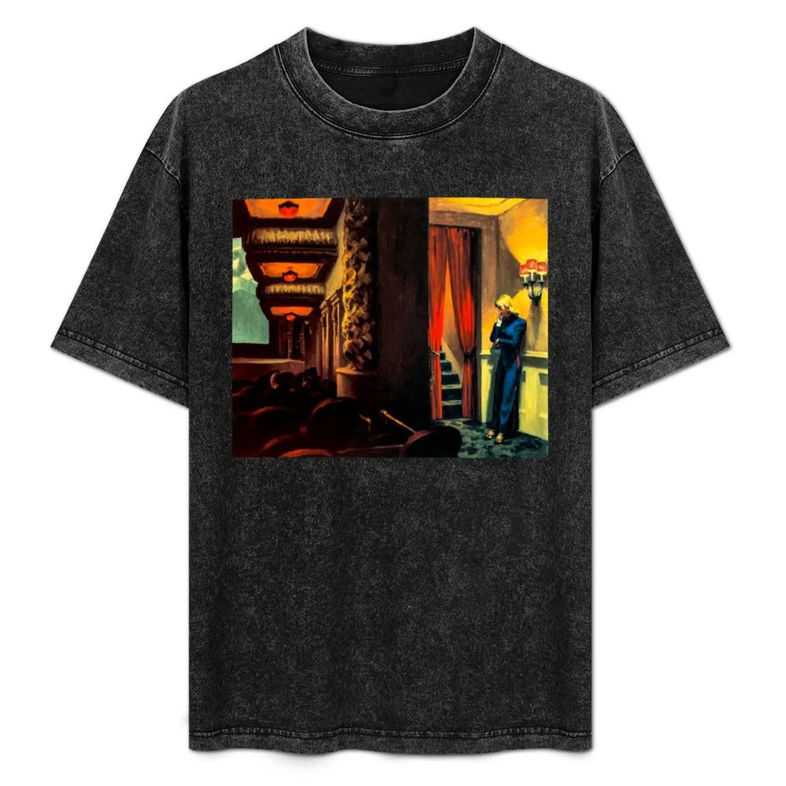 

New York Movie by Edward Hopper T-Shirt All Weather Casual Short Sleeve