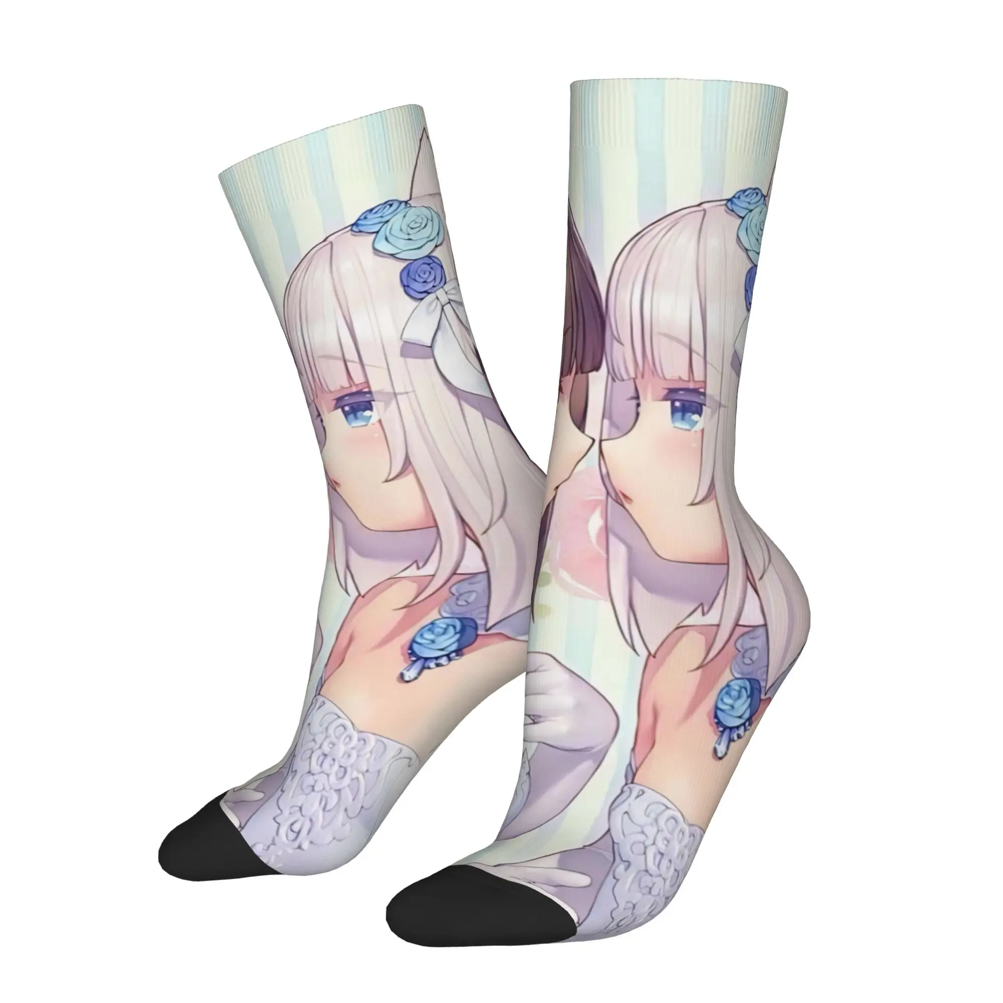 

Chocola and Vanilla Nekopara Anime Socks Men's Women's Socks High Quality Spring Summer Autumn Winter Middle Tube Socks Gifts