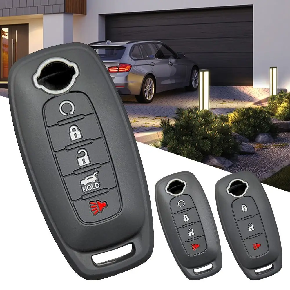 Silicone Car Key Case Car Keychain Full Cover Key Case Cover Key Protector for Nissan/X-Trail T33/Qashqai J12/Teana 2022 2023
