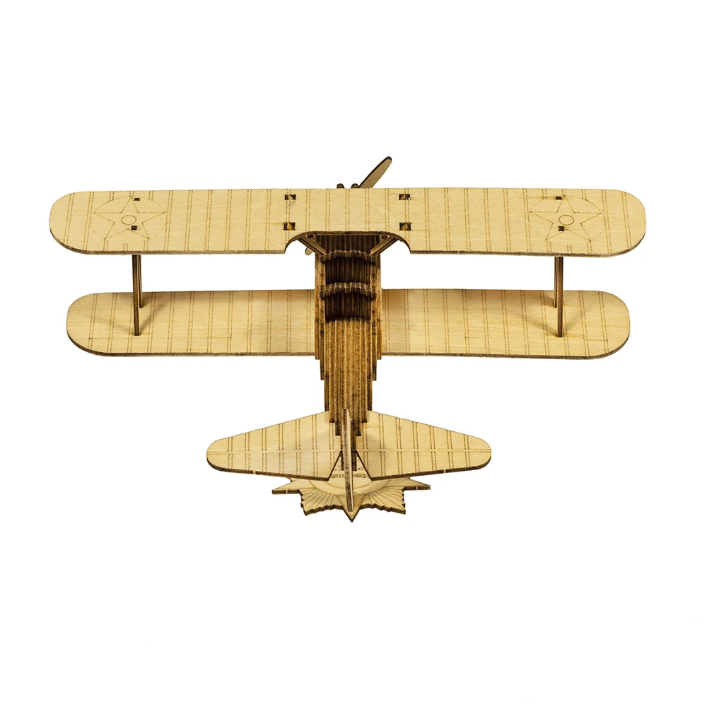 PT-17 Stearman Biplane Wooden Model Kit 1:52 Scale, DIY Static Display Aircraft for Adults, Collectible Home Decor Gift
