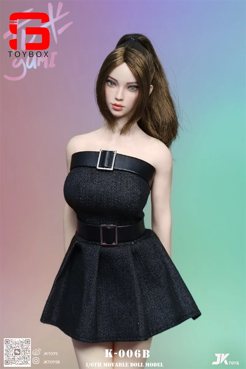 JKTOYS K-006 1/6 스케일 뷰티 유미 움직일 수 있는 눈 헤드 스컬프 조각 모델 12" 여성 군인 액션 피규어 바디에 적합