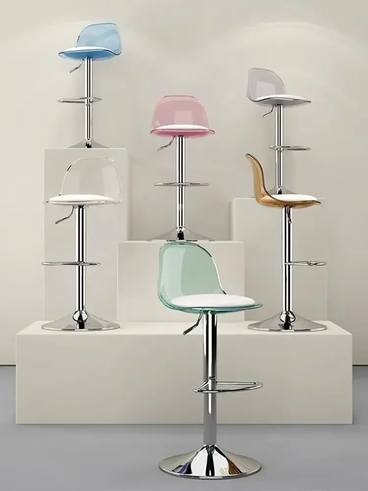 

Reception Bar Stool Nordic Backrest Kitchen Counter Stool Modern Light Luxury Chair Furniture