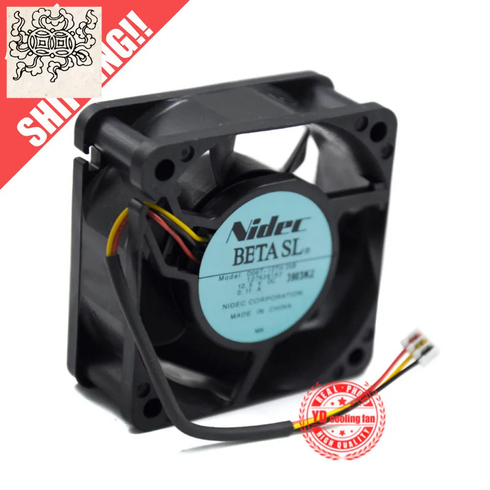 JFG For NIDEC D06T-12TH 25B 6025 12V 0.1A 6CM Silence Cooling Fan