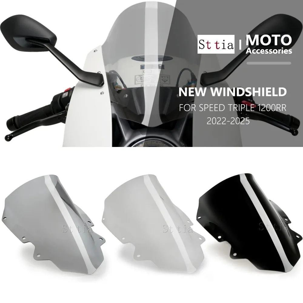 

Fit For Triumph Speed Triple 1200 RR 2022-2025 2024 New Motorcycle Accessorie Windshield Windscreen Visor Wind Screen Deflector