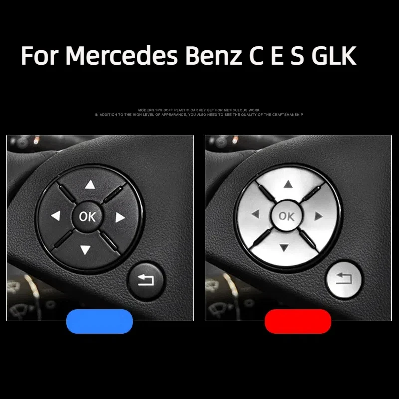 

Car Interior Steering Wheel Button Switch Trim Cover Sticker for Mercedes Benz C E S Class W204 W212 W221 GLK X204 C200 C250