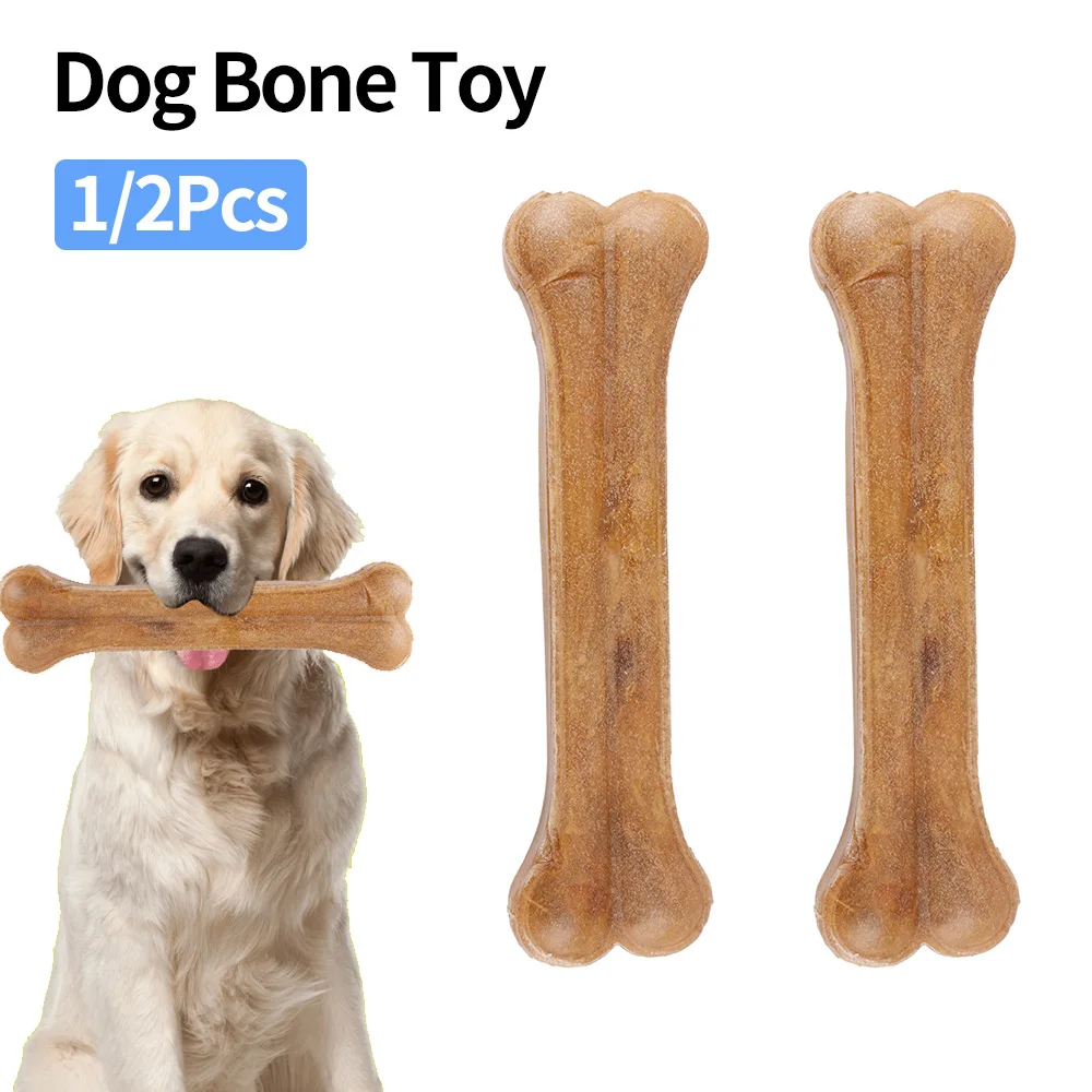 1/2Pcs Pet Dog Chew Toys Molar Teeth Clean Stick Interesting Pine Wood Cute Bone Shape Bite Puppy Interactive Toy Pet Supplies