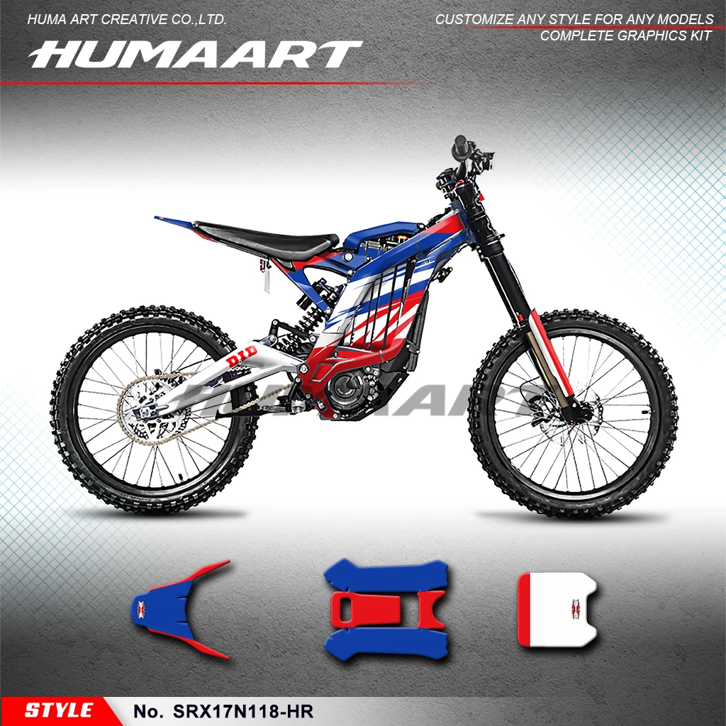 HUMAART Custom Graphics Sticker Kit Personalised Decals for Sur Ron Sur-Ron Light Bee X/S Bike Segway X160, SRX17N118-HR