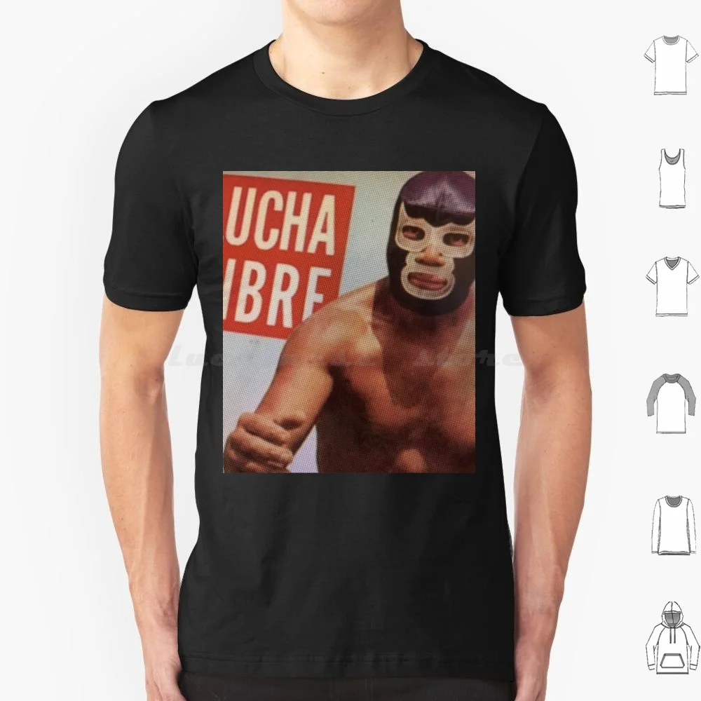Lucha Libre-Camiseta de demonio azul, Camiseta fresca de algodón 6xl, Lucha Libre de demonio azul, Luchador de México, máscara de lucha libre