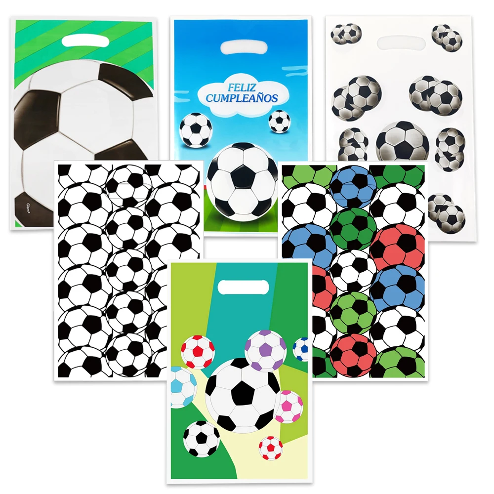 Football Soccer Theme 10pcs/lot Kids Boys Favors Happy Birthday Party Gifts Surprise Candy Bags Decorations Loot Bags