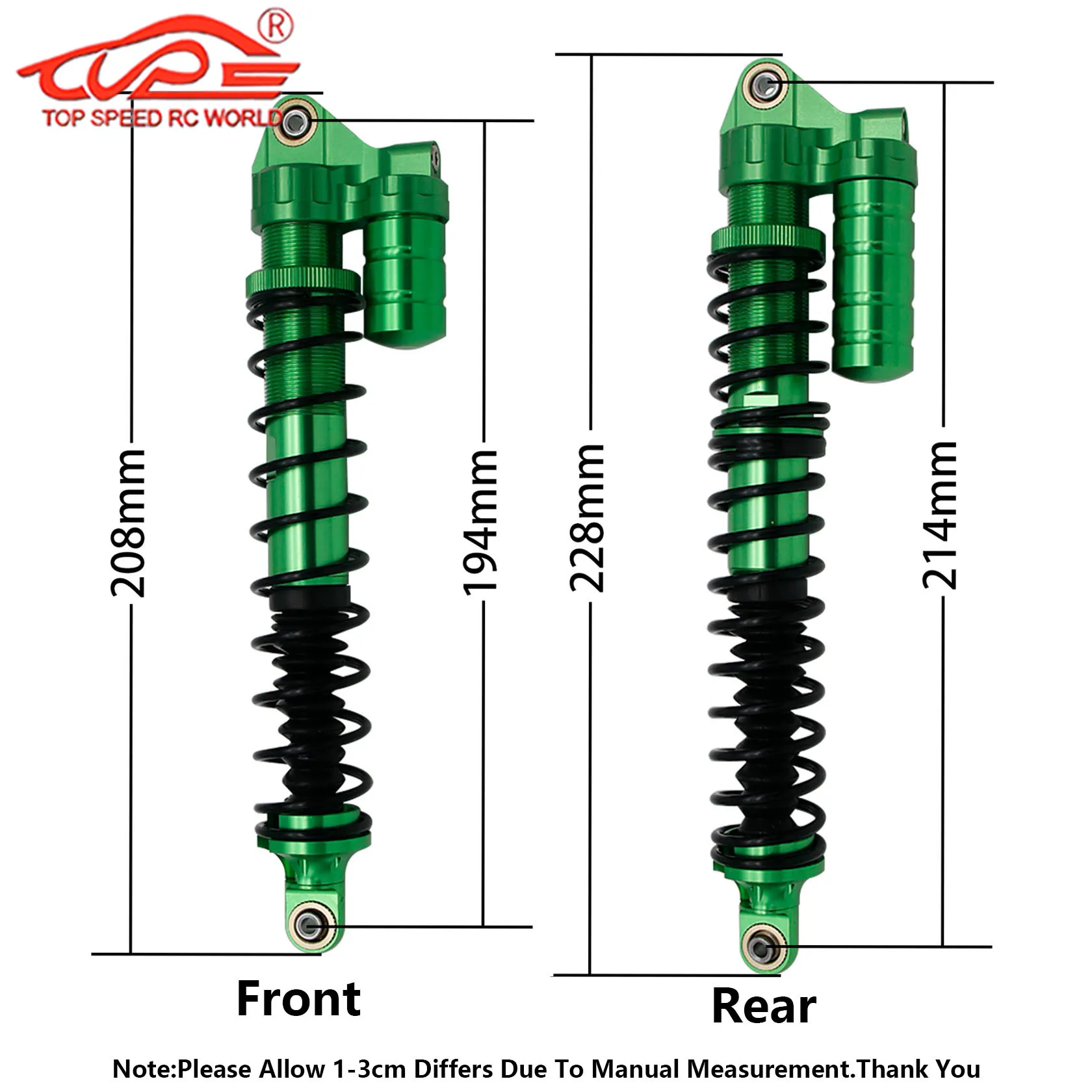 Cnc metal 8mm amortecedor traseiro ou dianteiro kit amortecedor para 1/5 rc carro gás hpi rofun rovan km baja 5b 5t 5sc buggy peças