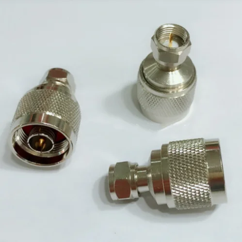 high quality 2pcs N Male to F Male RF Coax Coaxial Cable Adapter Connectors Copper