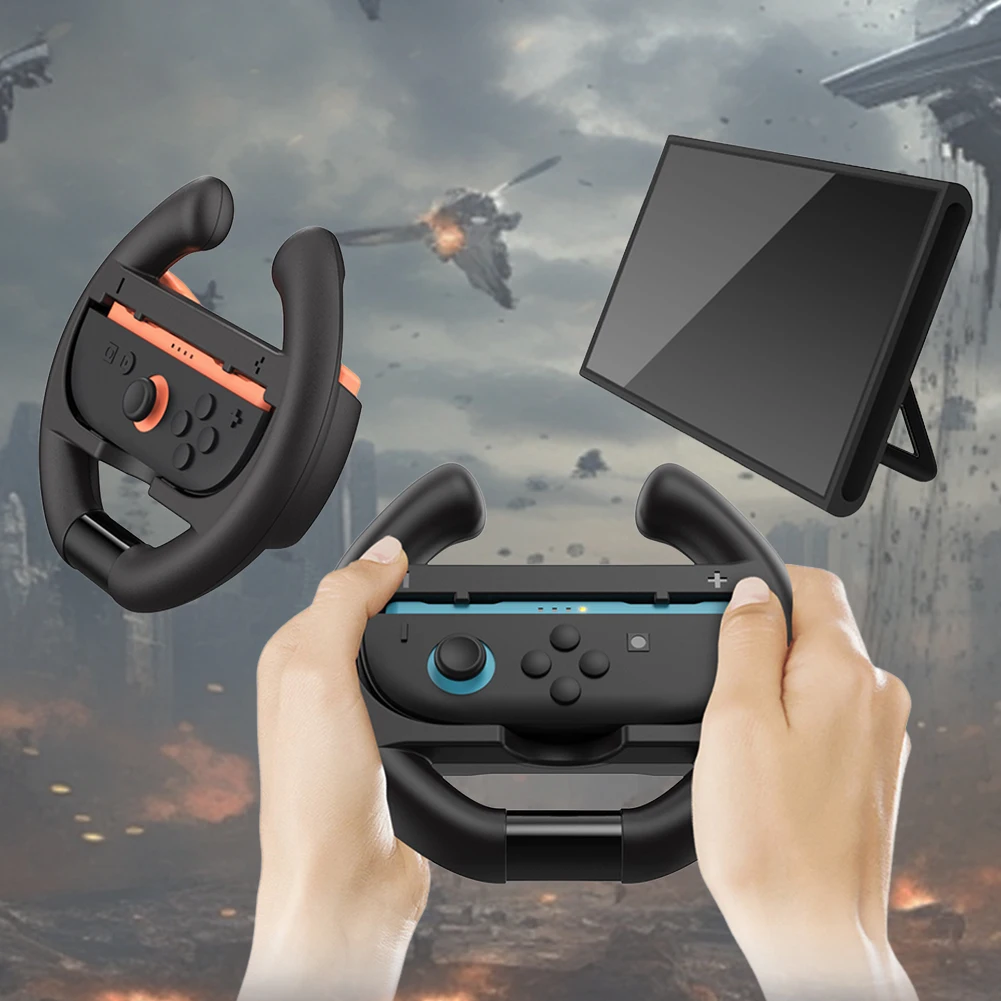 Veli da corsa da 2 pezzi per Switch 2 Supporto per maniglia per controller per ruote da gioco da corsa per Nintendo per Switch 2 Accessori da gioco