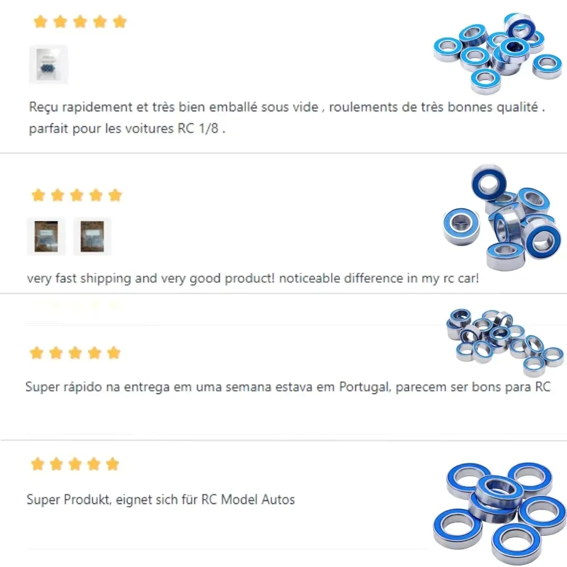 10 Stück MR105RS 5X10X4mm Miniatur-Kugellager Blau Versiegelt 608 6700 686 688 695 MR85 MR115 MR128 2RS Bohrung 3mm 4mm 5mm 6mm 7mm 8mm – Detail 9