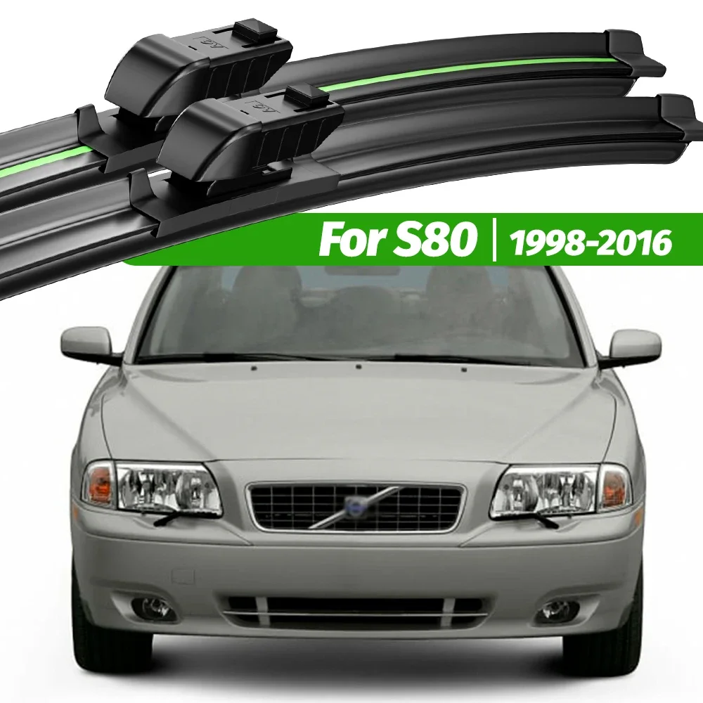 

For Volvo S80 I II 1998-2016 2pcs Front Windshield Wiper Blades 2003 2006 2007 2010 2013 2015 Windscreen Window Accessories