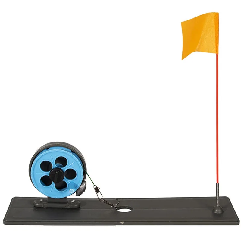 1pcs/2pcs Winter fishing snow ice fishing flag Portable automatic floating square platform ultra-short ice fishing rod set