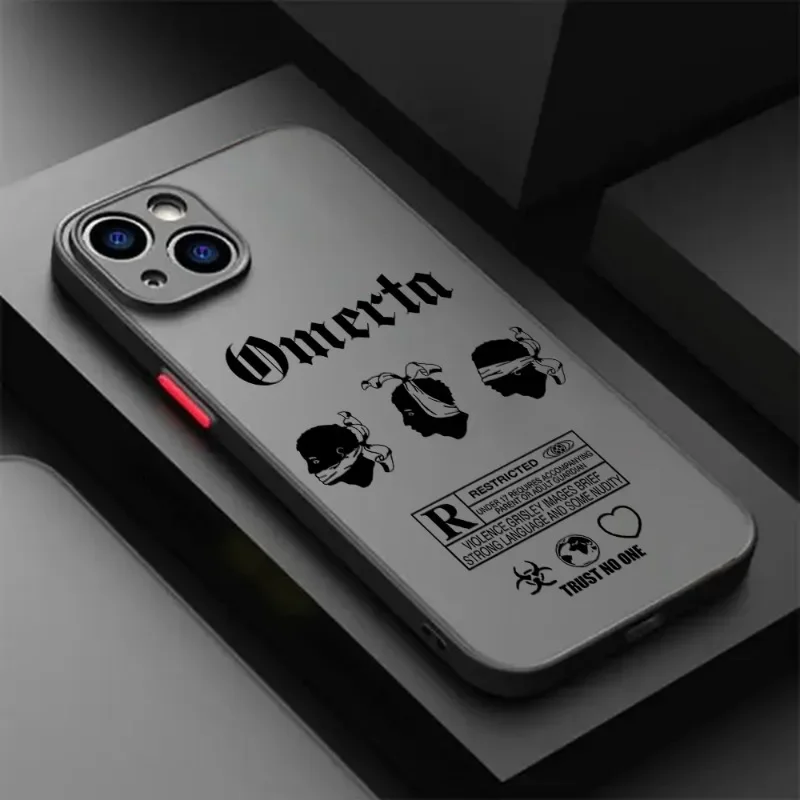 Hot Hip-Hop Maes Omerta Phone Case For iPhone 17 16 15 14 13 12 11 Pro Max Mini SE 7 8 Plus Shockproof Hard Matte Cover Fundas - náhled 4