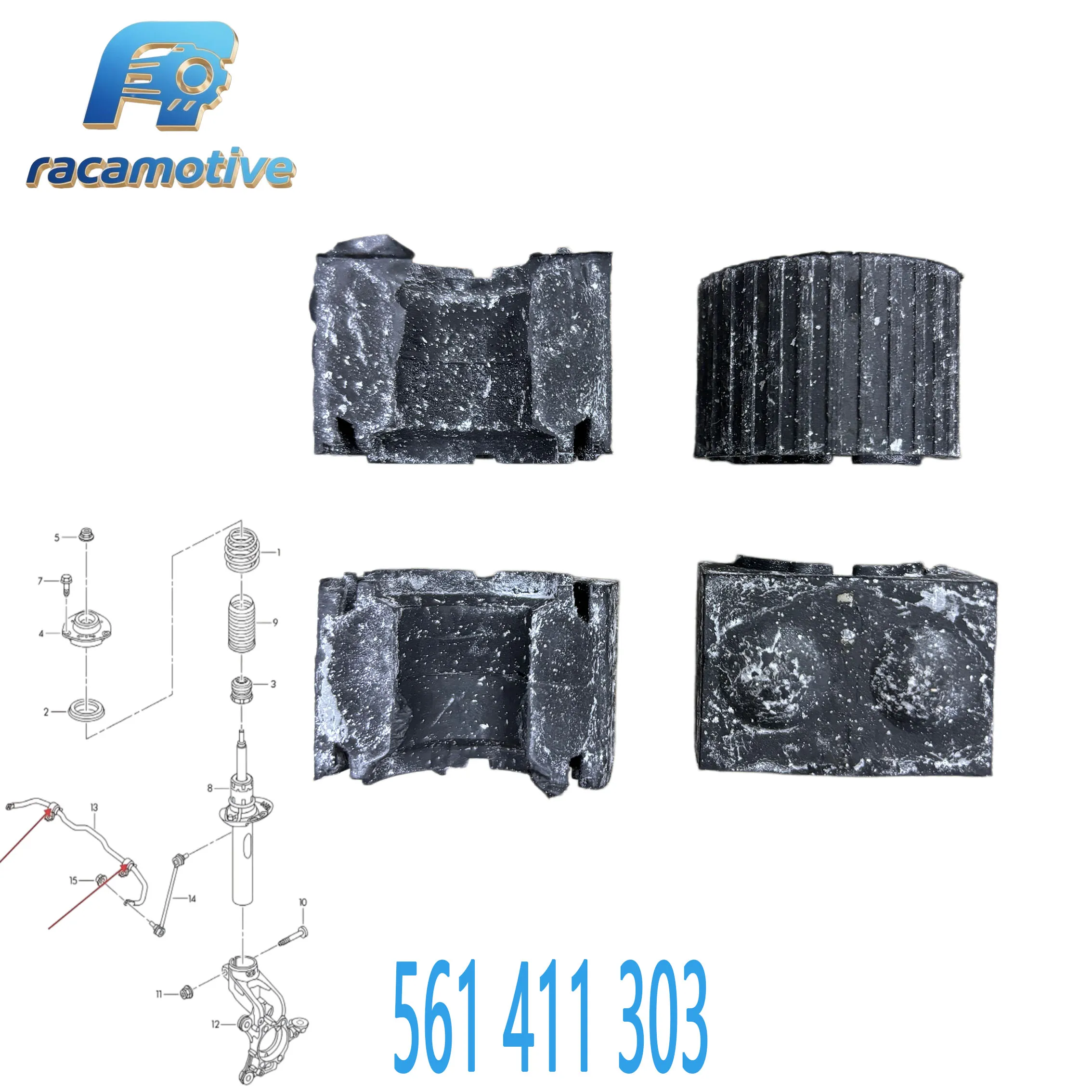 561411303 1K0411303AM  for Audi A3, SEAT, Skoda, Volkswagen Passat, Golf, Variant, Magotan Front Stabilizer Bar Bushing Assembly