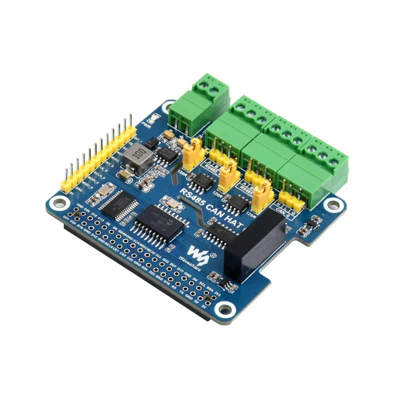 Waveshare Isolado RS485 PODE HAT (B) para Raspberry Pi, 2-Ch RS485 e 1-Ch PODE, Multi Proteções