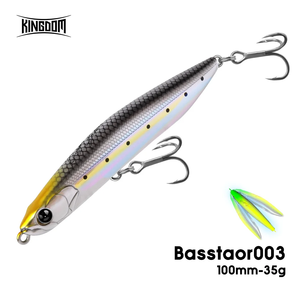 

Kingdom Pencil Fishing Lure 100mm 35g Saltwater Sinking Artificial Hard Bait Ultra Long-casting Stickbait For Seabass Fishing