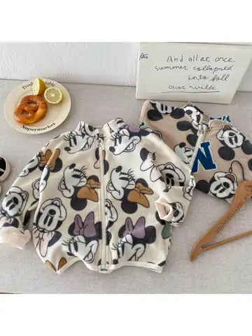 Cartoon Printed Spring Autumn Children's Outerwear Loose Casual Boys And Girls Jackets Long Sleeved Kids Clothing Tops Coats