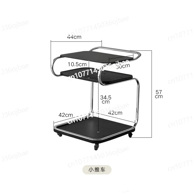 Glass Square Coffee Table Cart with Wheels, Living Room, Family Sofa Corner, Several