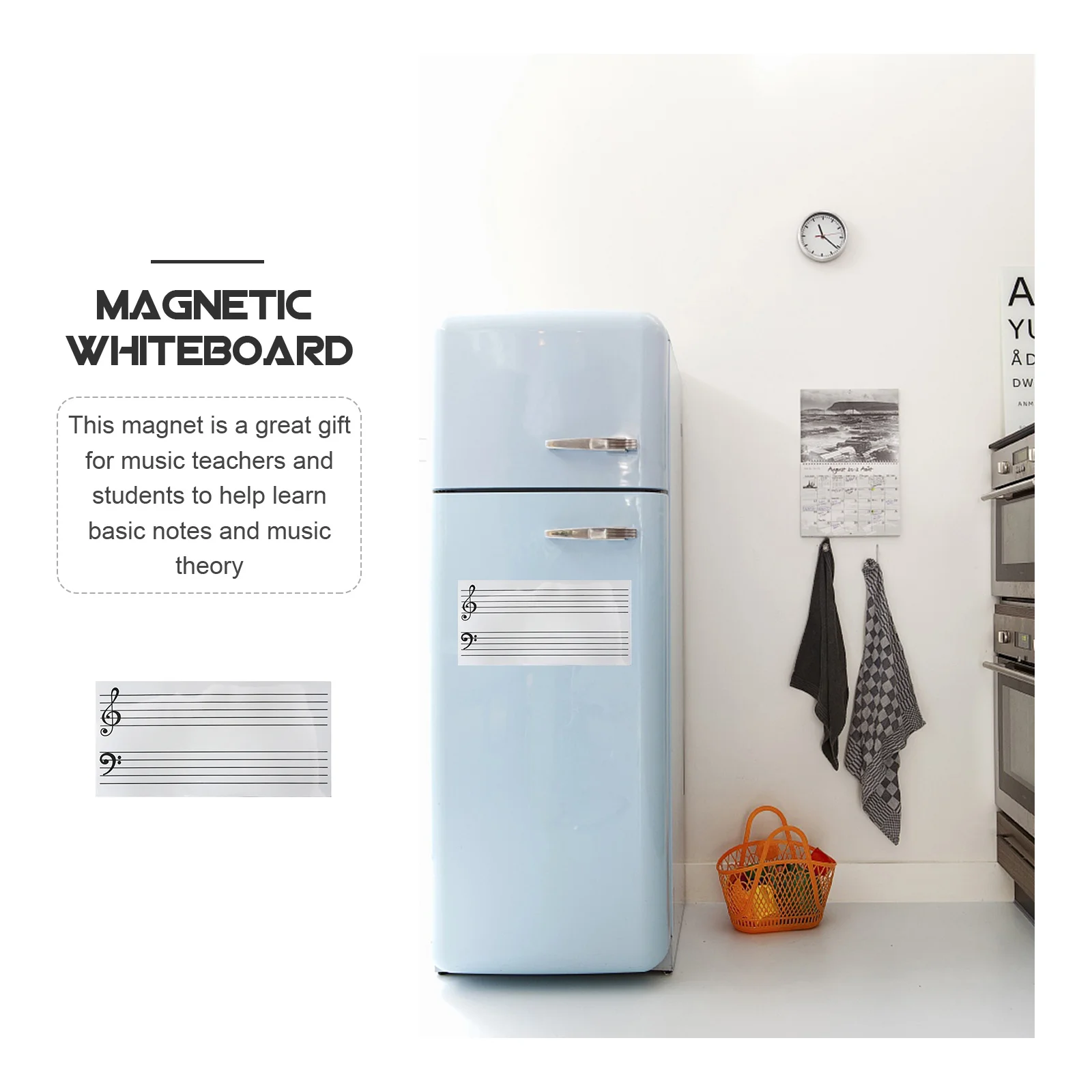 

1Set Piano Note Magnetic Whiteboard PVC Music Teaching Board Writable Practice Tool Note Stickers Reusable White Board