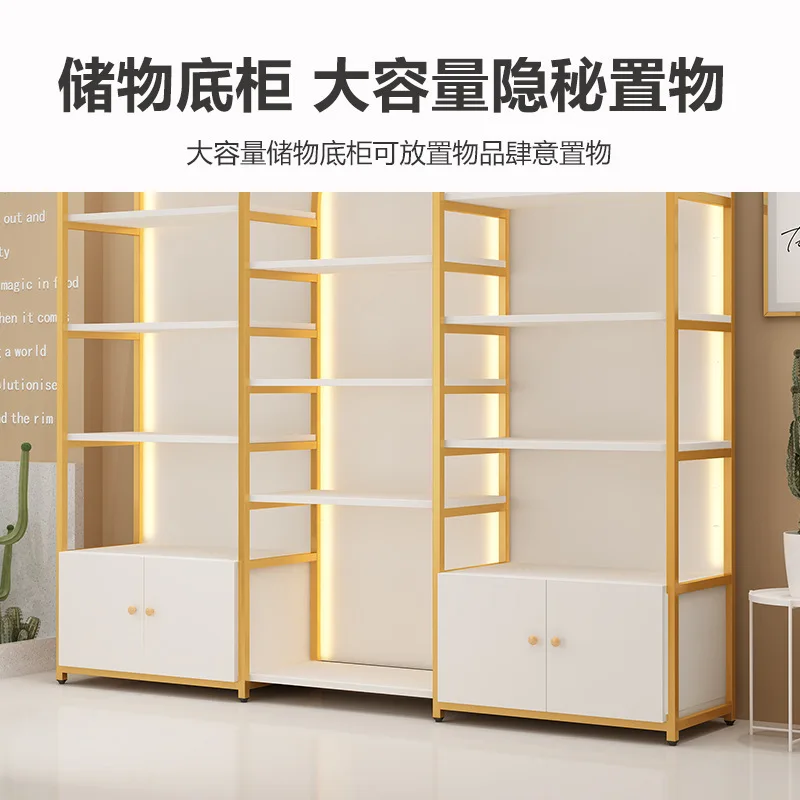 Beauty salon product display cabinet Light luxury cosmetics Nail salon shelf display cabinet