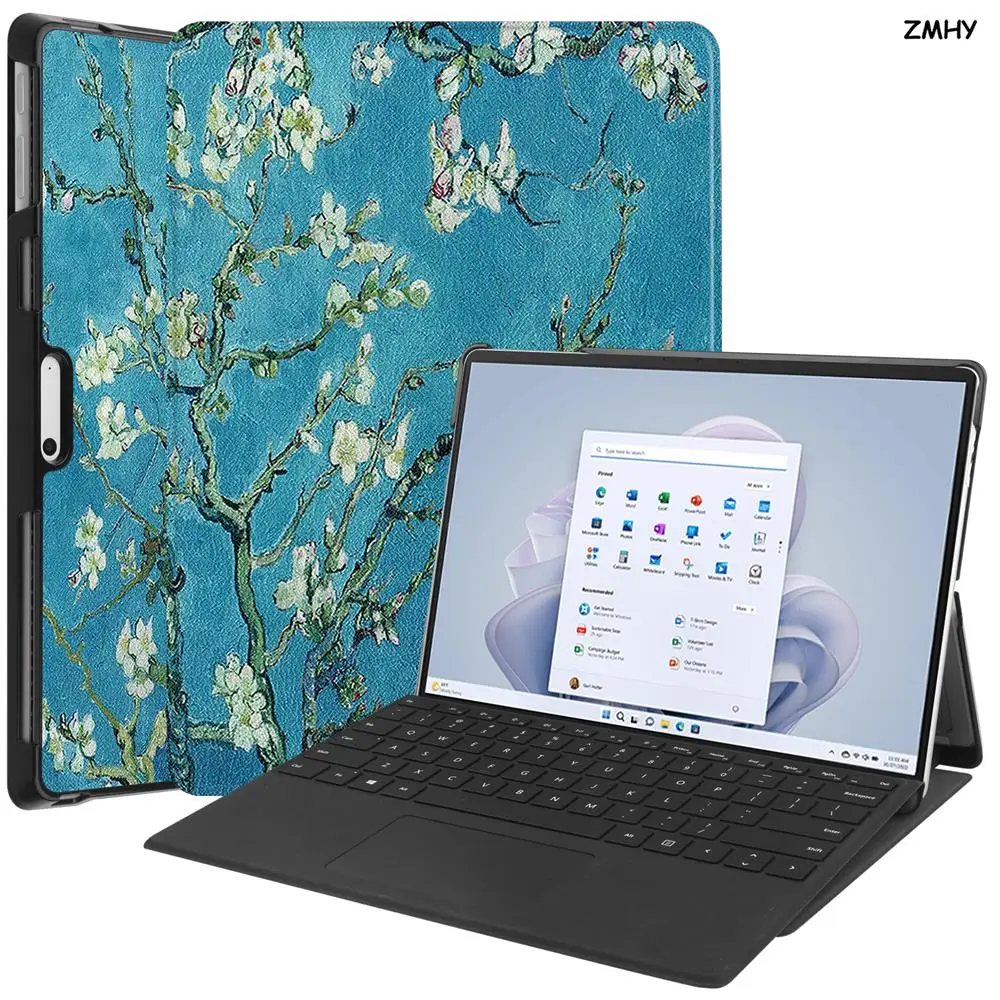 

Case for Microsoft Surface Pro 9, Shockproof Protective Cover, Front Bracket Tablet Case, PU Leather Shell for Surface Pro8