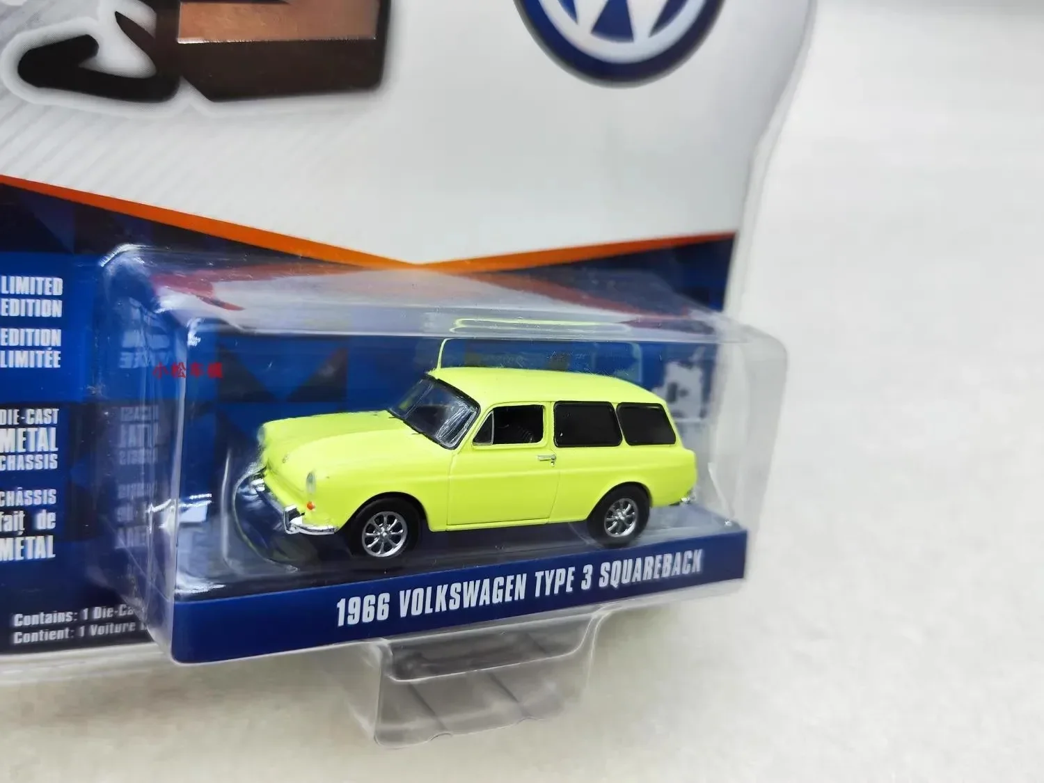 

GreenLight 1:64 1966 Volkswagen Type-3 Squareeback литая под давлением модель автомобиля из металлического сплава, игрушки для коллекции подарков