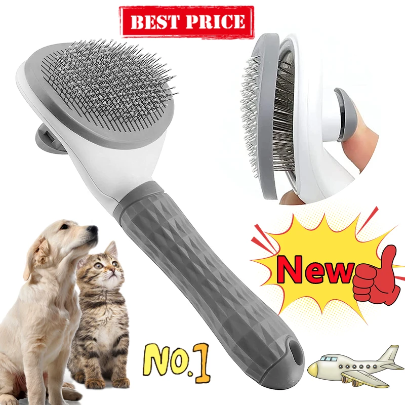 New Pet Comb Stainless Steel Needle Comb Dog And Cat Hair Removal Floating Hair Cleaning Beauty Skin Care Pet Dog Cleaning Brush