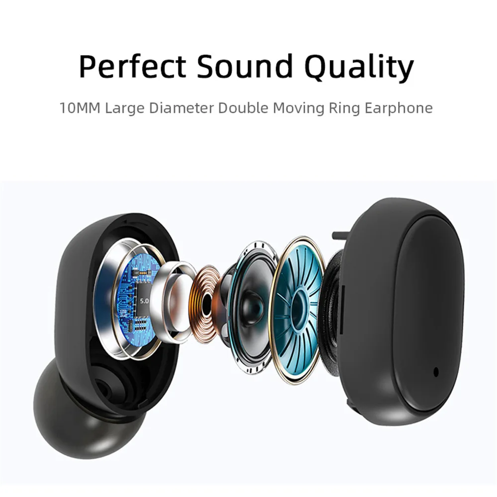 E6S/A6S TWS Wireless Bluetooth headsets 5.2 Earbuds LED Power Display Waterproof Noise Reduction Headsets with Mic for xiaomi