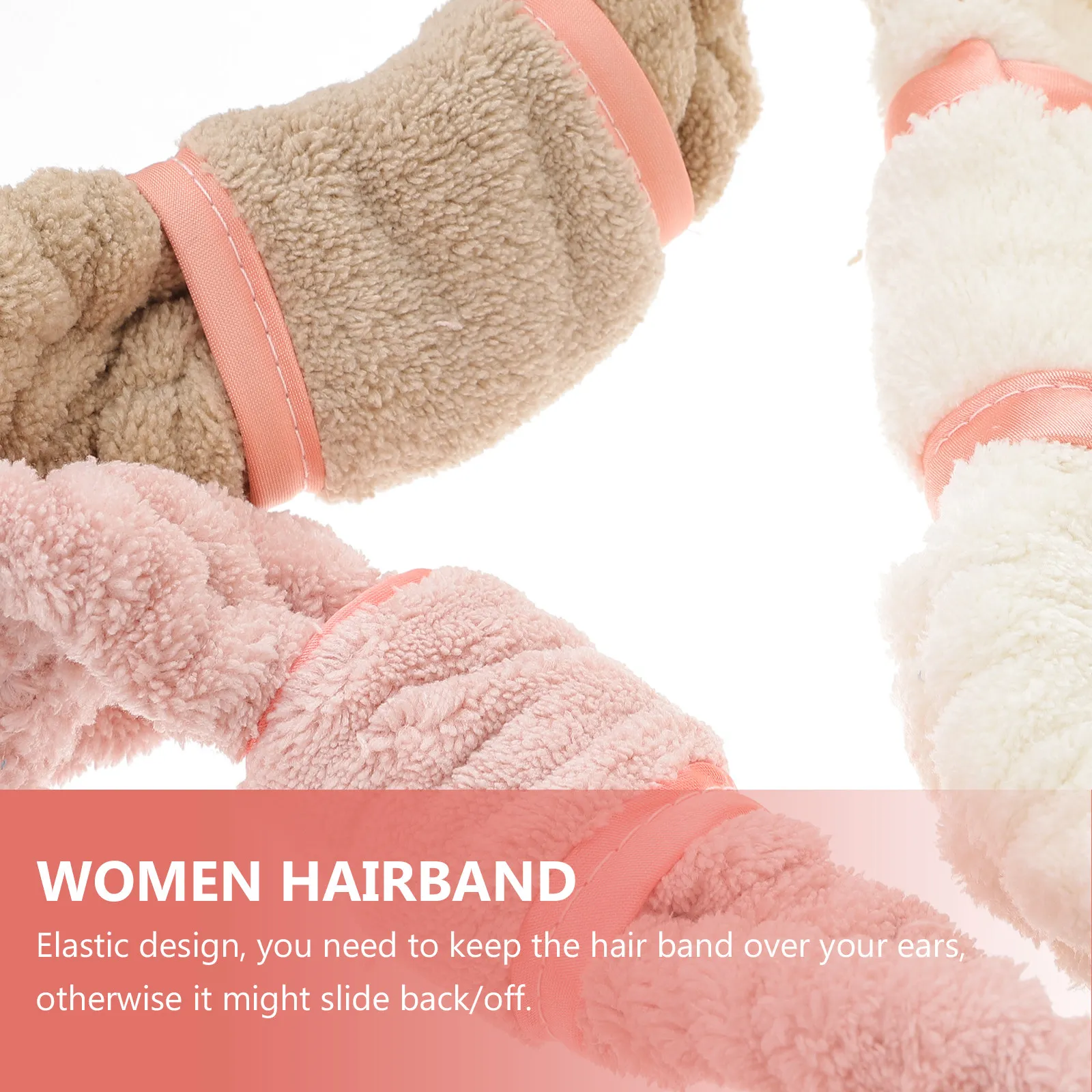 

Набор из 3 женских повязок на голову из кораллового флиса с бантом, дышащие, мягкие, для йоги, спорта, душа, умывания, спа-процедур и макияжа