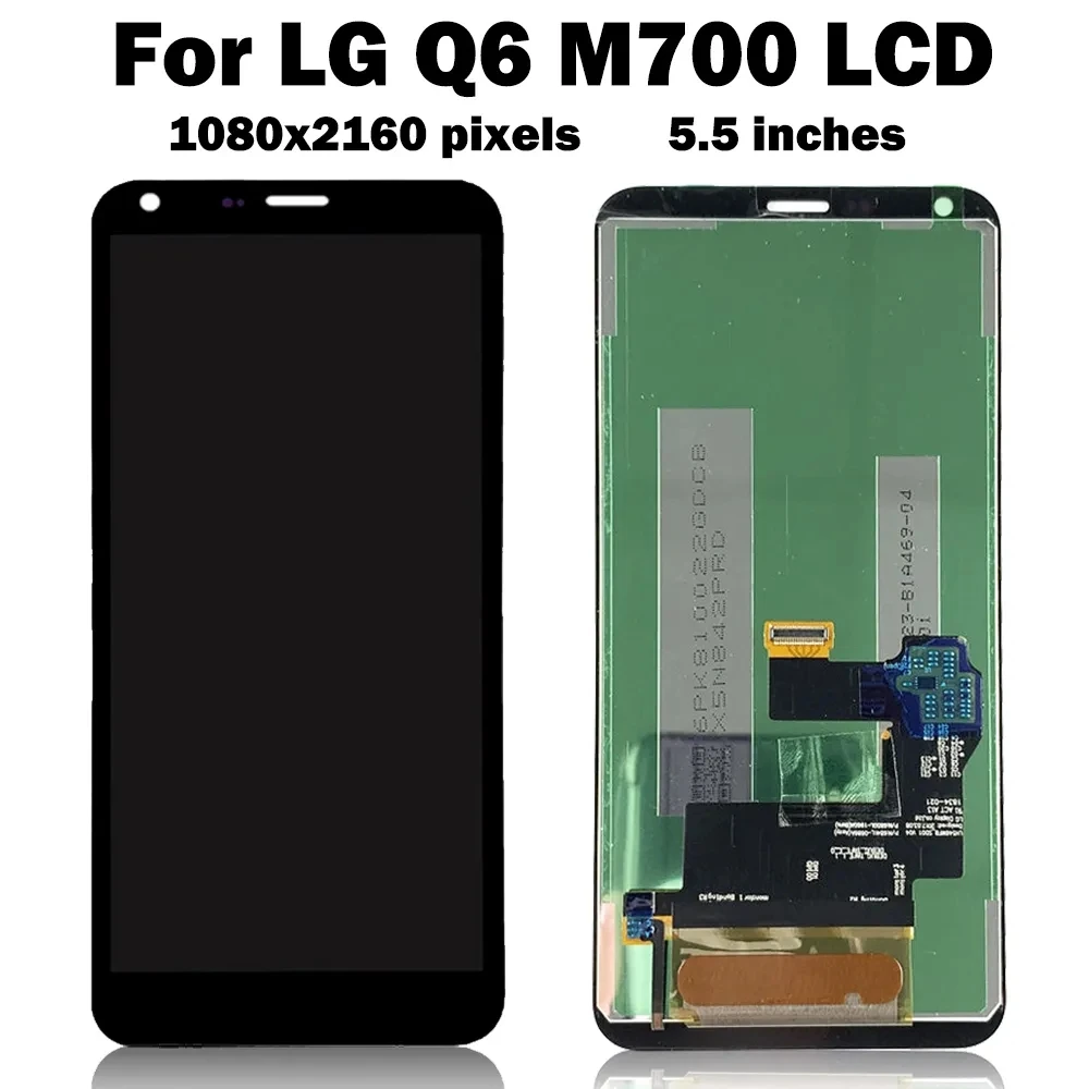 Tested For LG Q6/Q6 Plus LG-M700 M700 M700A US700 M700H M703 M700Y LCD DIsplay + Touch Screen Digitizer Assembly With Frame