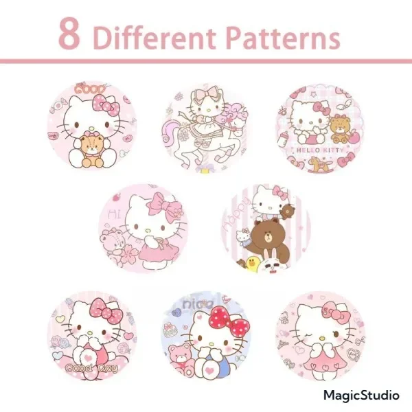 Adesivo de vedação de embalagem de presente de recompensa decorativa fofa de Hello Kitty de desenho animado/adesivo de rolo