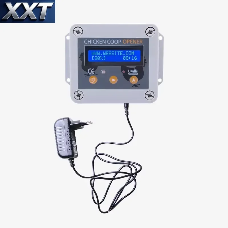 XXT AC Powered Simple Automatic Auto Chicken Coop Door Opener with LCD Screen